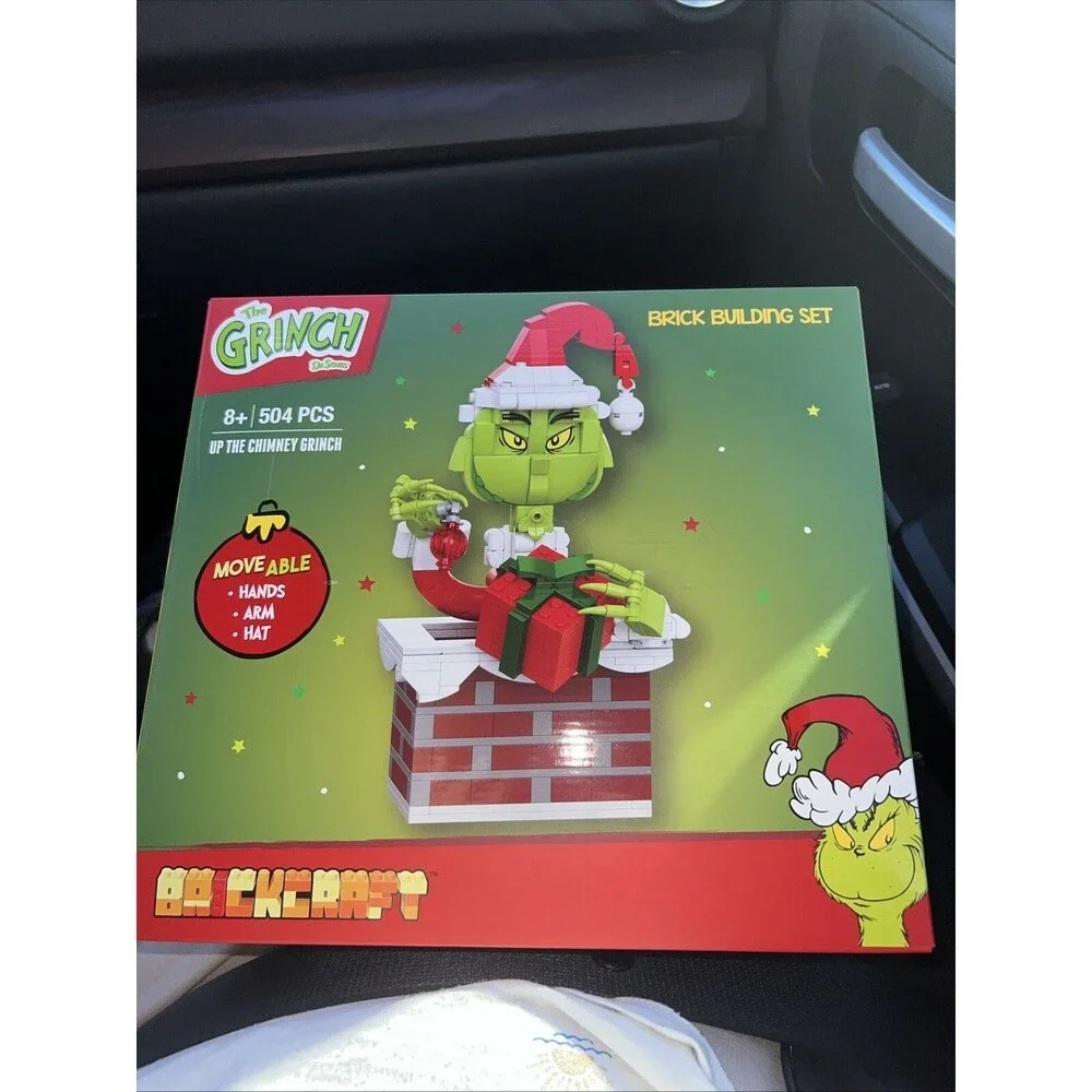 BrickCraft Up The Chimney Grinch 504pc Christmas Holiday Brick Building Kit *NEW